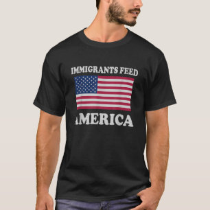 Immigranten Fütterte Amerika USA Patriotisches Ges T-Shirt