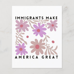 Immigranten machen Amerika zu einem großartigen, f Flyer