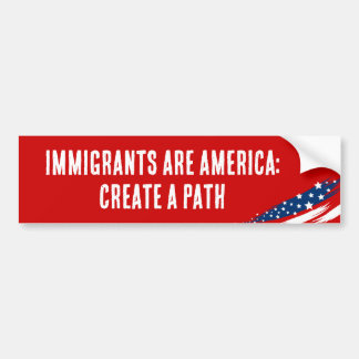 Immigranten sind Amerika: Einen Weg beschreiten Autoaufkleber