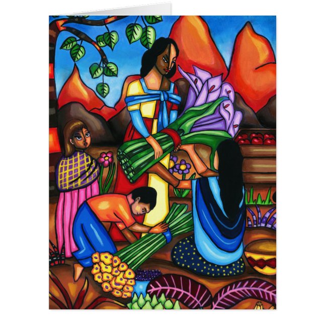 Immigrants agriculteurs Colorful Abstrait Art orig (Devant)