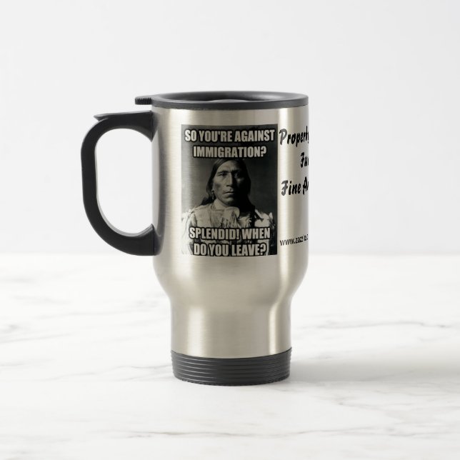 Immigrations-Reise-Tasse, Herr FM Reisebecher (Links)