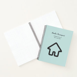 Immobilien-Architektur-Haus-Symbol-Geschäft Notizbuch