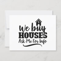 Immobilien, die wir kaufen Anwesen Postkarte