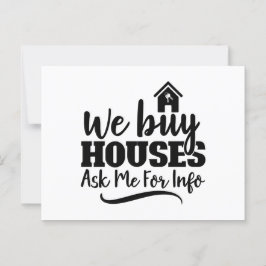 Immobilien, die wir kaufen Anwesen Postkarte