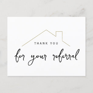 Immobilien-Empfehlungsmarketing-Haus Danke Postkarte