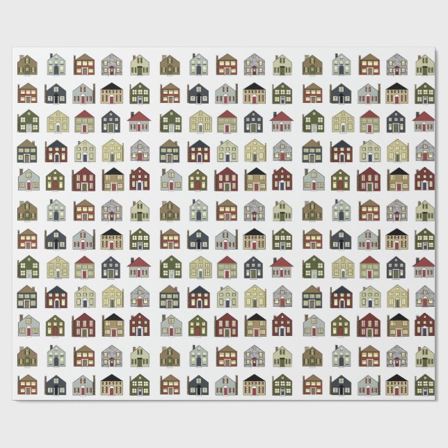 Immobilien-Geschenk Geschenkpapier (Flach)