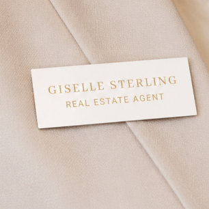 Immobilien Gold Neutral  Namensschild