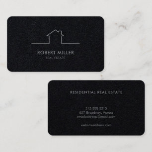 Immobilien-Home-Logo Realtor Schwarz Visitenkarte