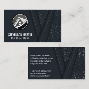 Immobilien-Home-Logo Visitenkarte