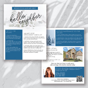 Immobilien Januar Newsletter Werbeaktion Flyer