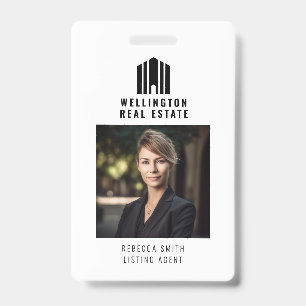 Immobilien-Logo Schwarz Weiß Listing Agent Makler Ausweis