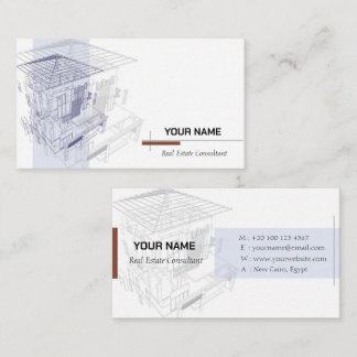 Immobilien-Luxus Weiße Visitenkarte | Modern Ar