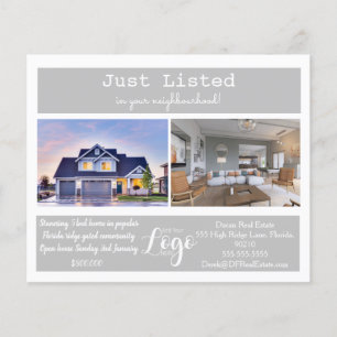 Immobilien-Marketing-Postkarte NEU EINGETRAGEN Flyer