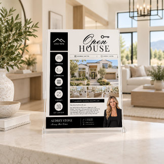 Immobilien-Open-House-Flugblatt, Immobilienmakler Flyer