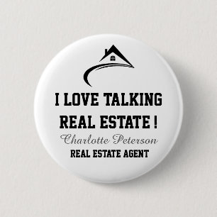 Immobilien Schwarz & Weiß Button