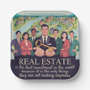 Immobilien sind die beste Investition der Welt Pappteller
