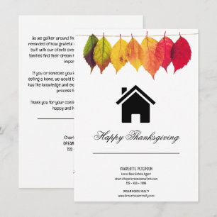 Immobilien Thanksgiving-Marketing oder Pop-By Feiertagskarte