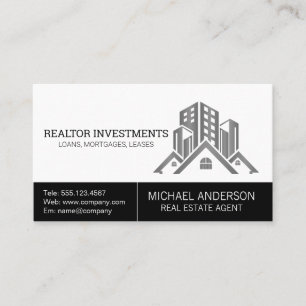 Immobilienagentur   Gebäude Business Card Visitenkarte