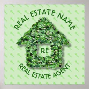 Immobilienagentur und Unternehmensname Poster