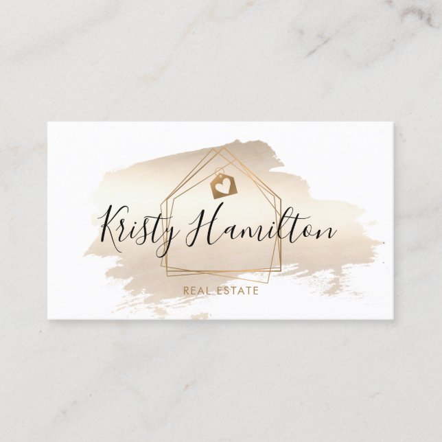 Immobiliengeschäft mit beruflichem Anwesen Visitenkarte (Vorderseite)