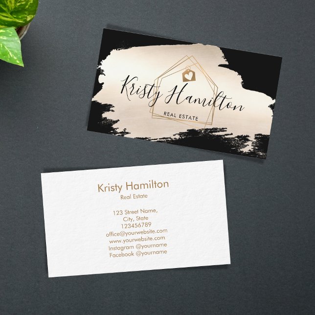 Immobiliengeschäft mit beruflichem Anwesen Visitenkarte (Von Creator hochgeladen)