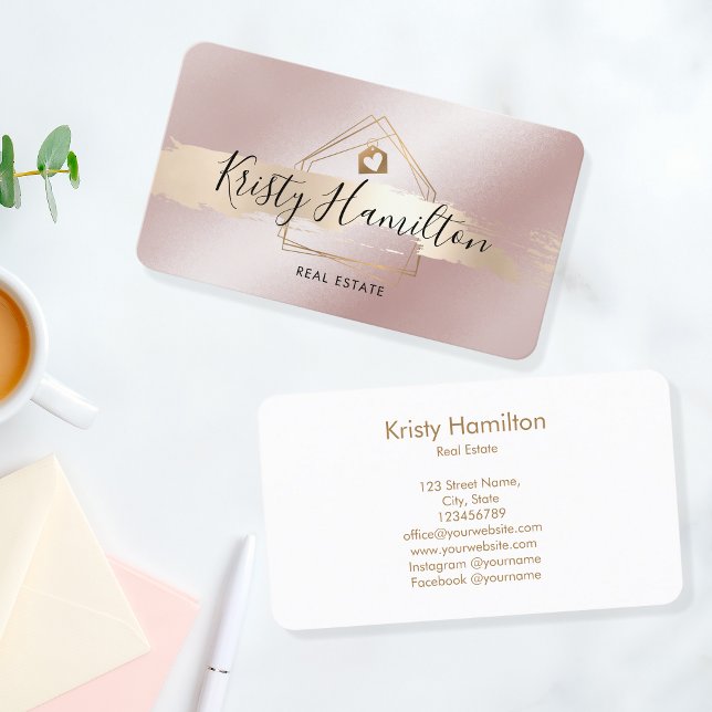 Immobiliengeschäft mit beruflichem Anwesen Visitenkarte (Von Creator hochgeladen)