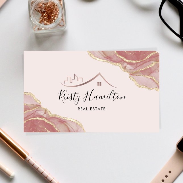 Immobiliengeschäft mit beruflichem Anwesen Visitenkarte (Von Creator hochgeladen)