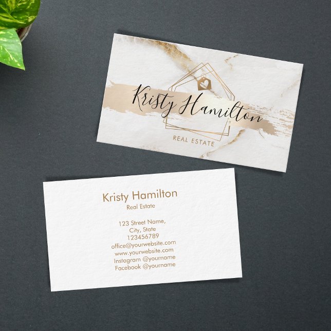 Immobiliengeschäft mit beruflichem Anwesen Visitenkarte (Von Creator hochgeladen)