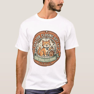 Immobilienmakler Abschiedsgeschenk Katze Immobilie T-Shirt