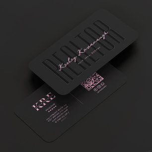 Immobilienmakler Black Pink Real Anwesen Broker Visitenkarte