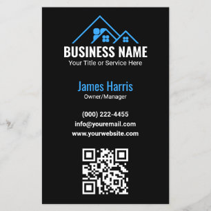 Immobilienmakler Blaues Haus Logo Flyer