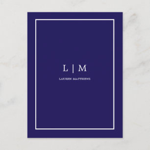 Immobilienmakler einfache blaue minimalistische  postkarte