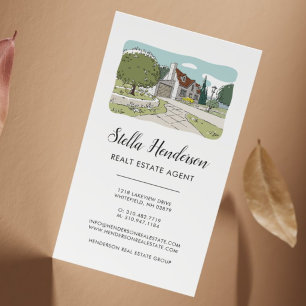 Immobilienmakler Elegantes Haus Landschaft Visitenkarte