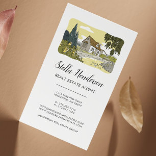 Immobilienmakler Elegantes Haus Landschaft Visitenkarte