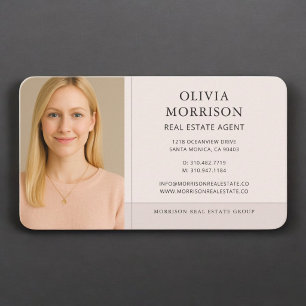 Immobilienmakler Foto Blush Pink Visitenkarte