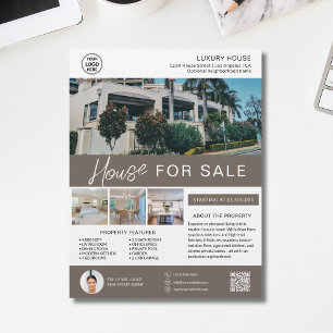 Immobilienmakler-Foto-QR-Immobilienlistenflyer Flyer