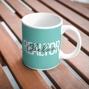 Immobilienmakler Immobilienagent Personalisierter  Kaffeetasse
