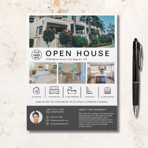 Immobilienmakler-Logo für Open House Flyer
