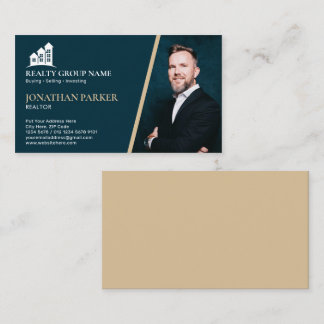 Immobilienmakler mit Foto, einseitig Visitenkarte