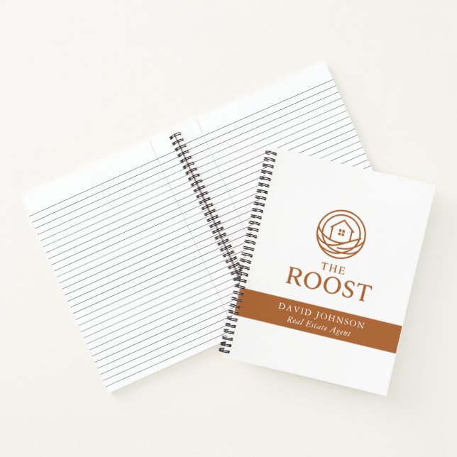 Immobilienmakler Modern Professional Logo Notizbuch (Innenseite)