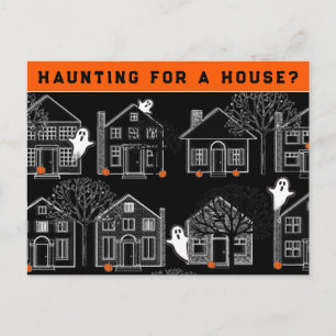 Immobilienmakler Oktober Halloween Postkarte