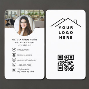 Immobilienmakler-QR-Code-Foto-Logo Visitenkarte