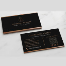Immobilienmakler QR Code Luxus Schwarz Gold