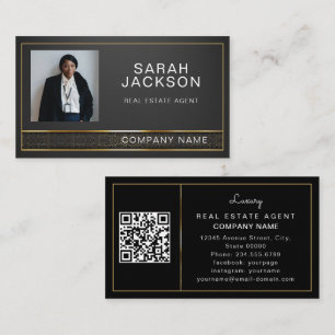 Immobilienmakler Realtor Professionelles Foto QR Visitenkarte