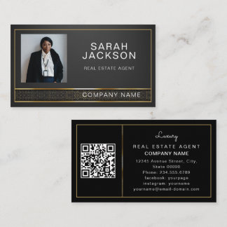 Immobilienmakler Realtor Professionelles Foto QR Visitenkarte