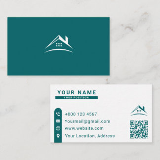 Immobilienmakler Visitenkarte | Teal Modern