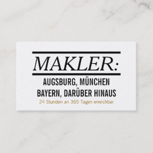 Immobilienmakler Visitenkarten Visitenkarte