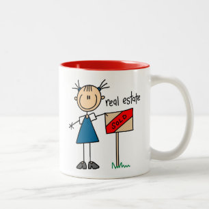 Immobilienmakler Zweifarbige Tasse