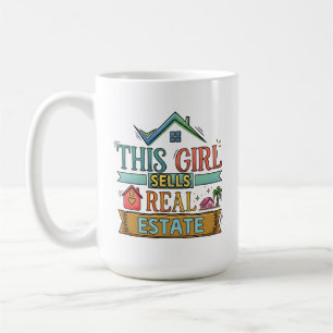 Immobilienmaklerin Diese Frau verkauft Immobilien  Kaffeetasse