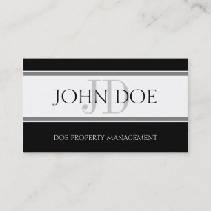 Immobilienmanager-Streifen W/W Visitenkarte